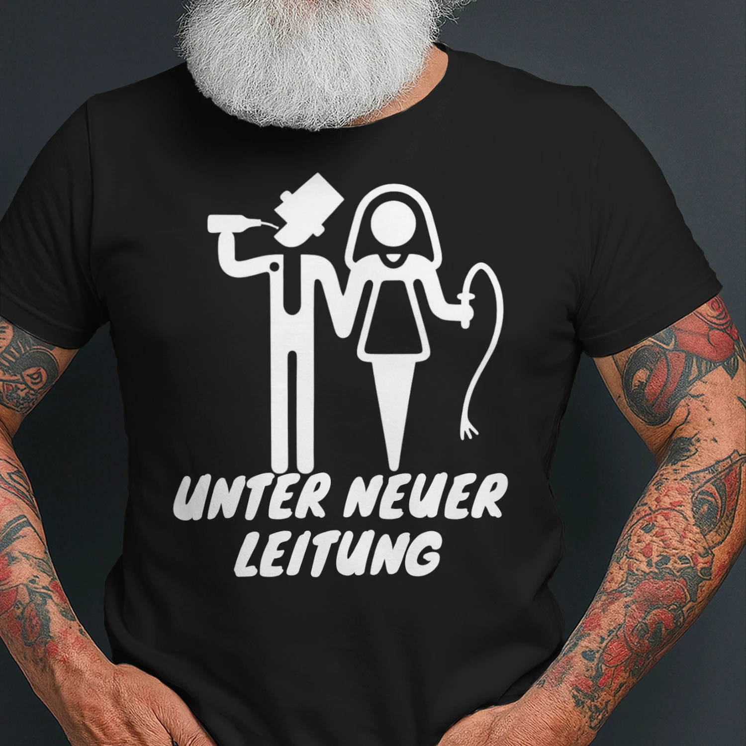 Unter Neuer Leitung – Lustiges Hochzeitsdesign für Ehemann