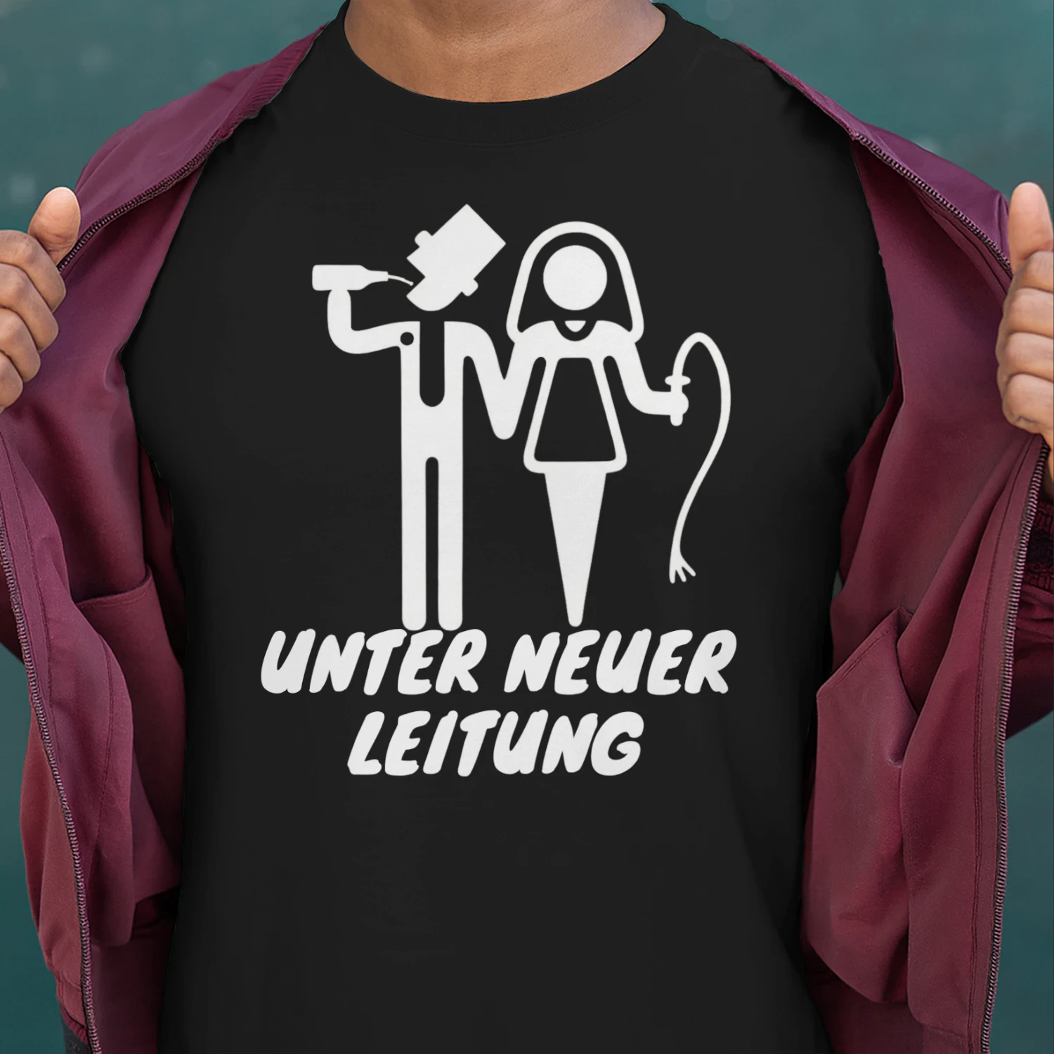 Unter Neuer Leitung – Lustiges Hochzeitsdesign für Ehemann