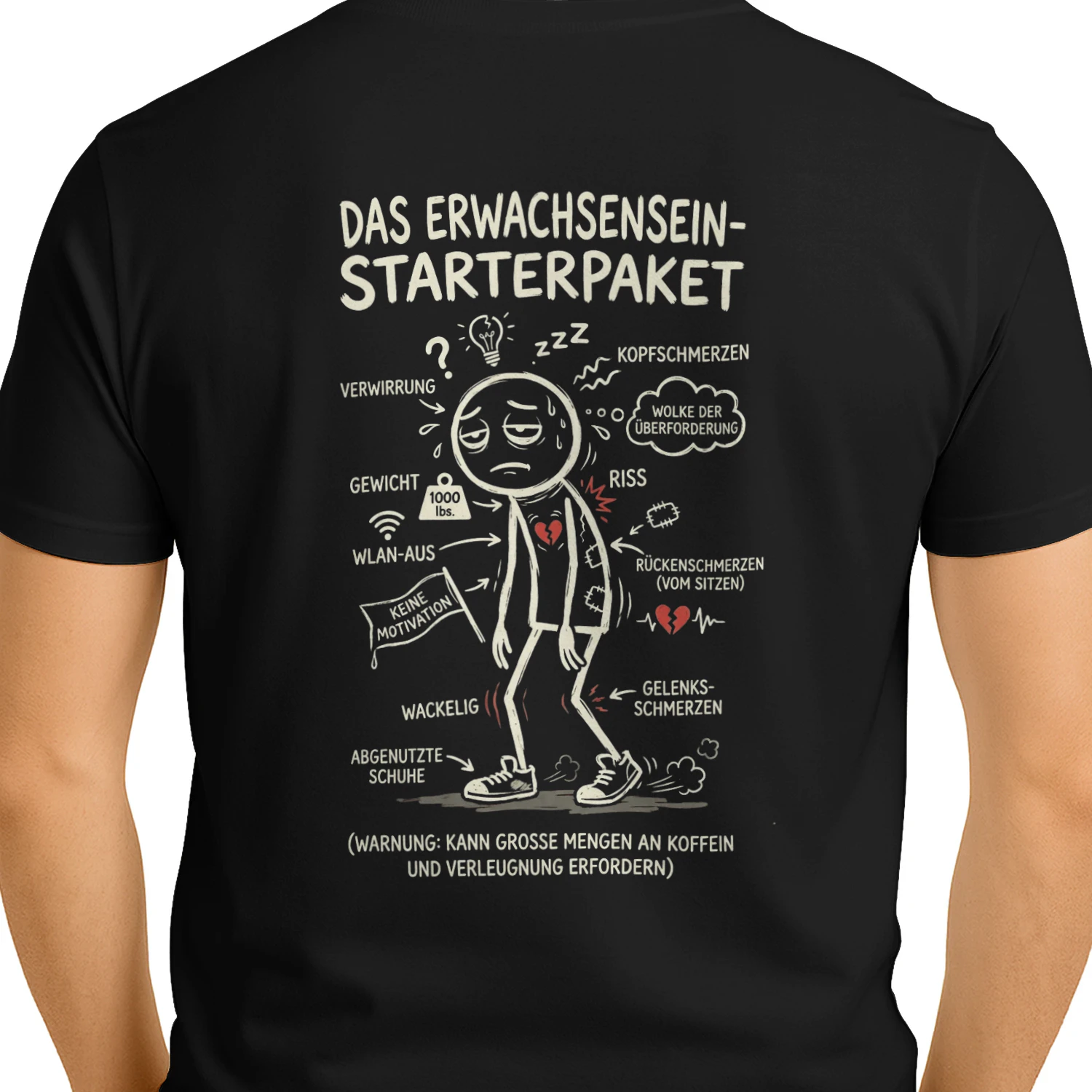 Das Erwachsensein-Starterpaket - Lustiges Geschenk Shirt fuer Erwachsene