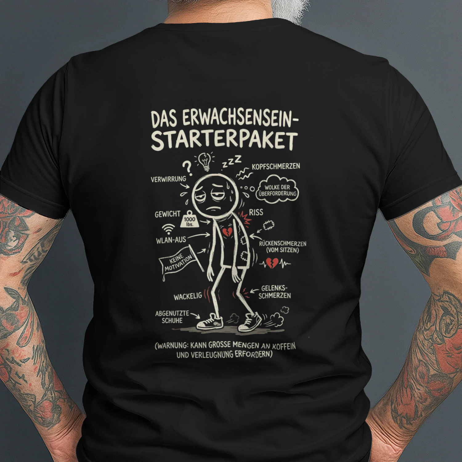 Das Erwachsensein-Starterpaket - Lustiges Geschenk Shirt fuer Erwachsene