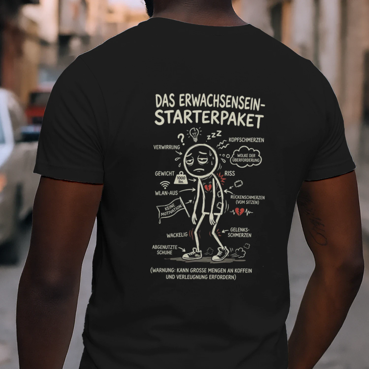 Das Erwachsensein-Starterpaket - Lustiges Geschenk Shirt fuer Erwachsene