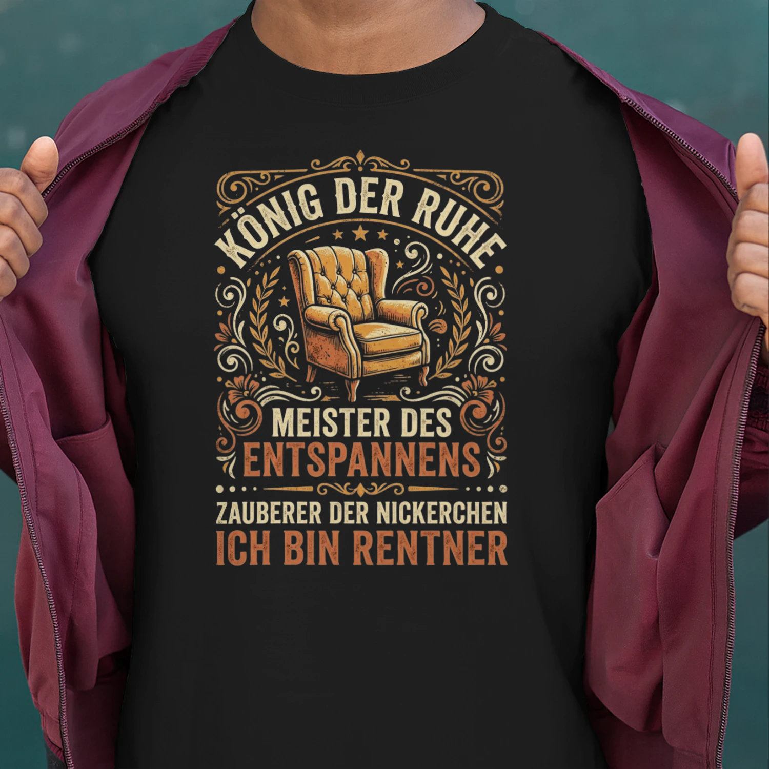 Koenig Der Ruhe Rentner T Shirt