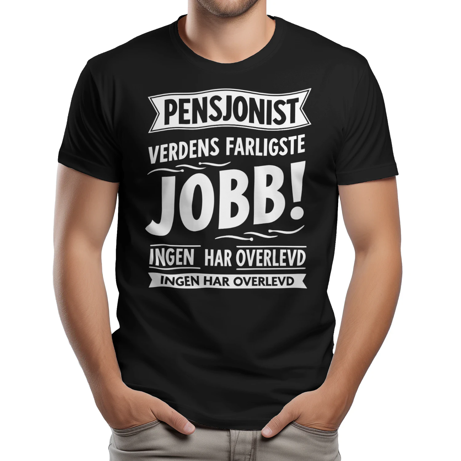Morsomme sitater om jobb "Farlig Jobb" slagord - Med norsk humor