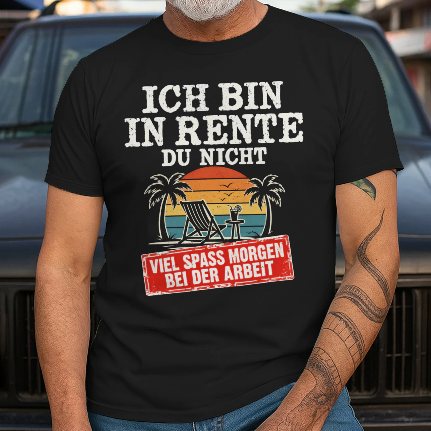 ich bin in rente du nicht retirement beach funny