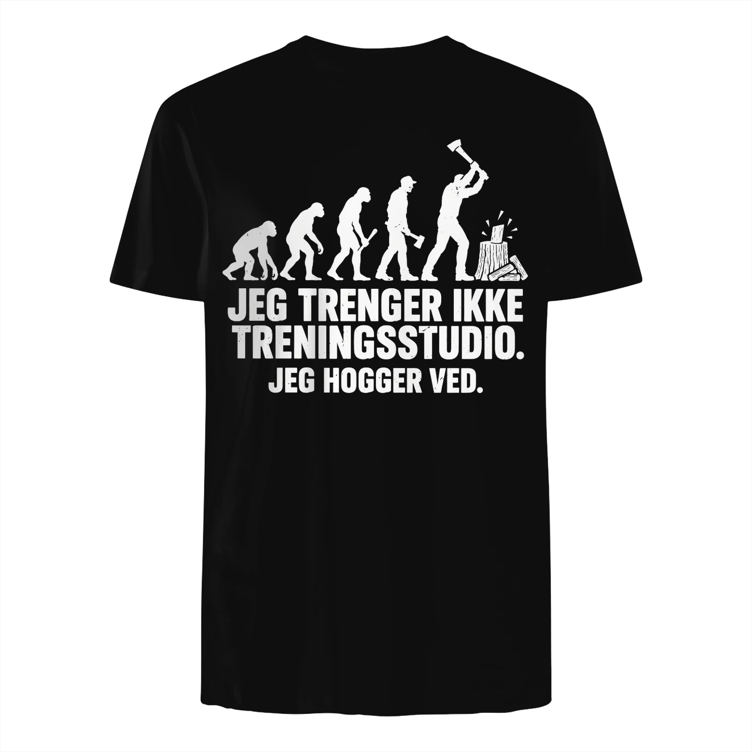 JEG TRENGER IKKE TRENINGSSTUDIO. JEG HOGGER VED
