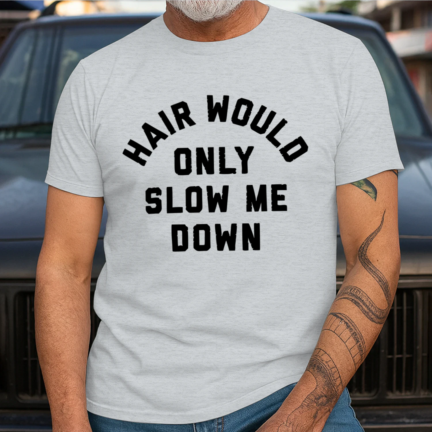 Hair Would Only Slow Me Down Bald Humor