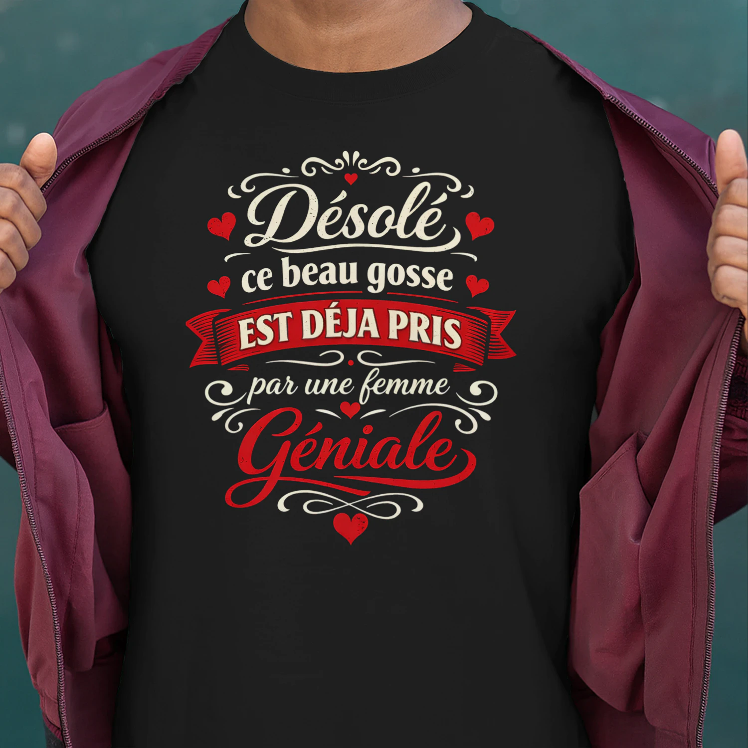Beau Gosse Est Pris Joyeuse Saint Valentin Couple Cadeau.