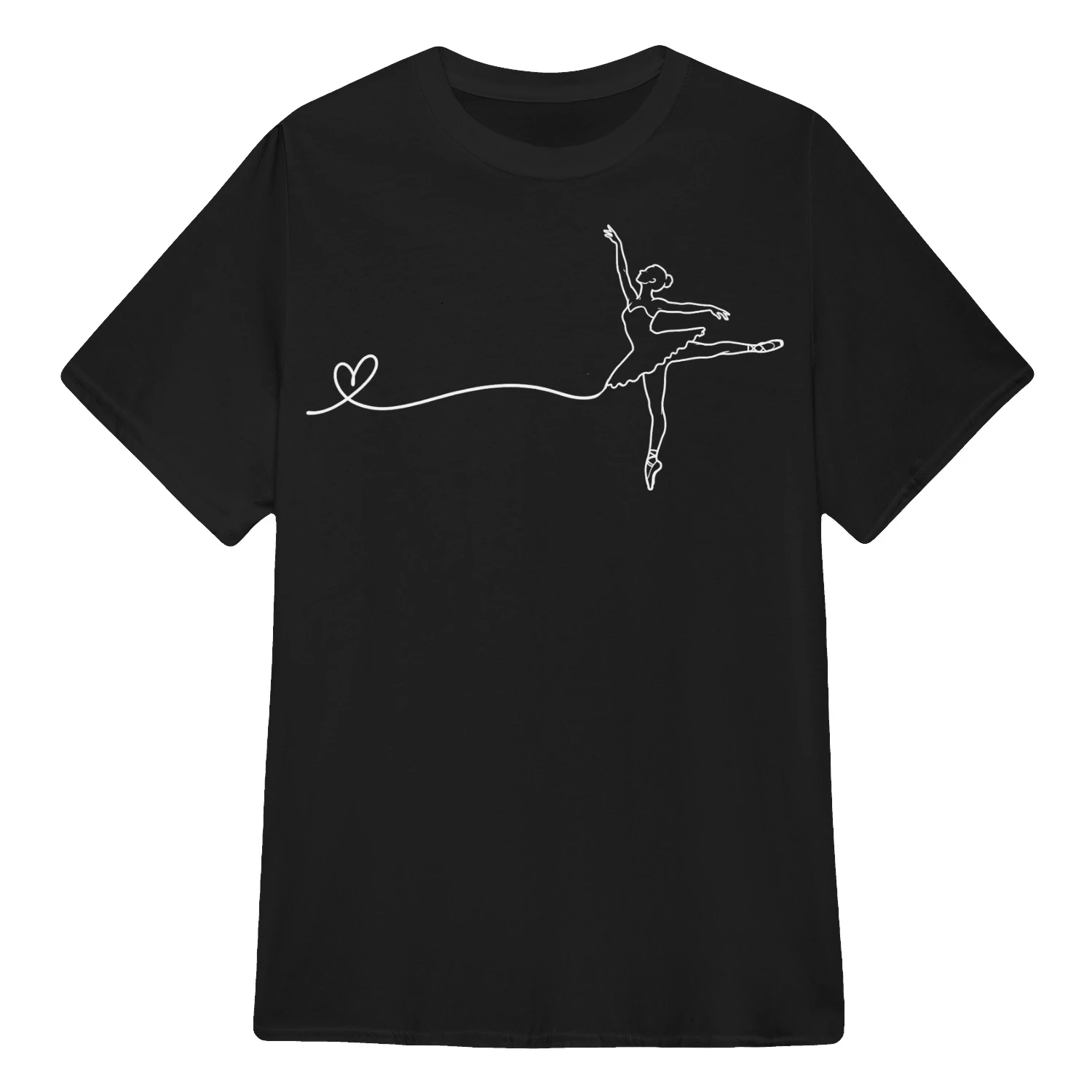 Graceful Ballet Silhouette With Heart Trail