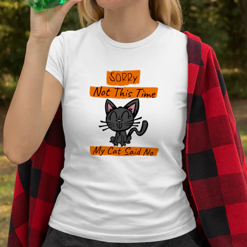 Sorry Not This Time My Cat Said No Funny Cat Lover