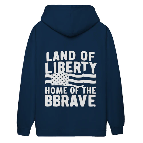 Land Of Liberty Home Of The Brave American Flag - Patriotic USA