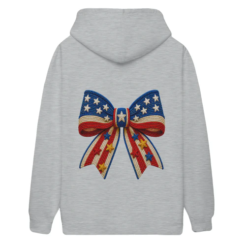 Patriotic American Flag Knitted Bow - Coquette USA 