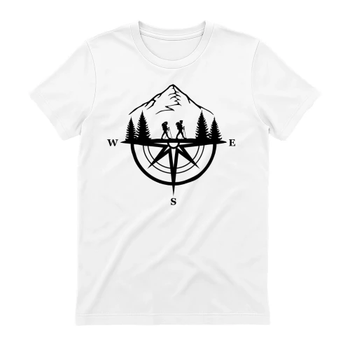Mountain Compass Hiking Hikers - Outdoor Adventure Graphic