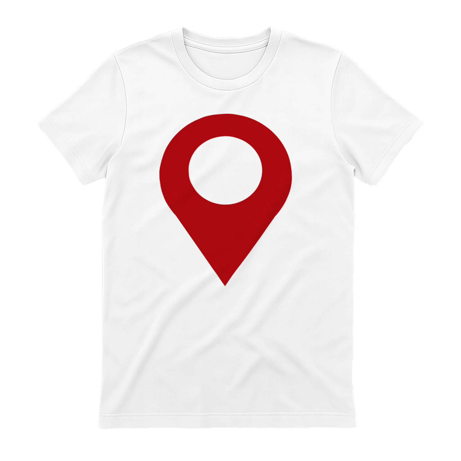 Classic Red Map Pin Icon - Minimalist Location Graphic