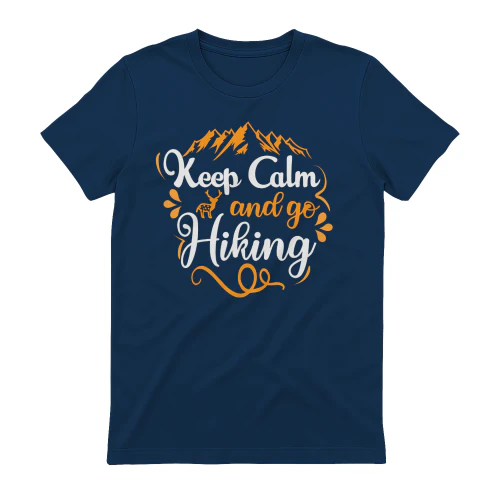 Keep Calm And Go Hiking Deer - Mountain Outdoor Graphic