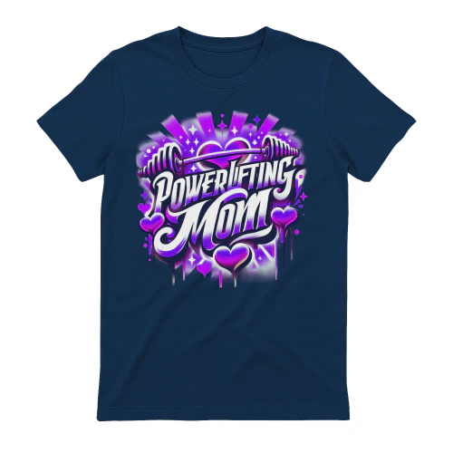 Powerlifting Mom Purple Graffiti Barbell - Fitness Mother Graphic