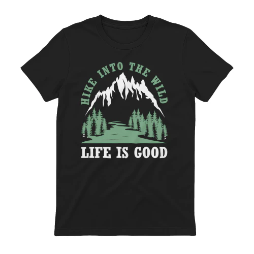 Hike Into The Wild Green Forest - Outdoor Nature Graphic