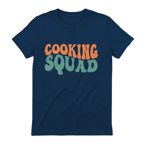 Cooking Squad Retro Groovy Typography - Fun Kitchen Crew Graphic