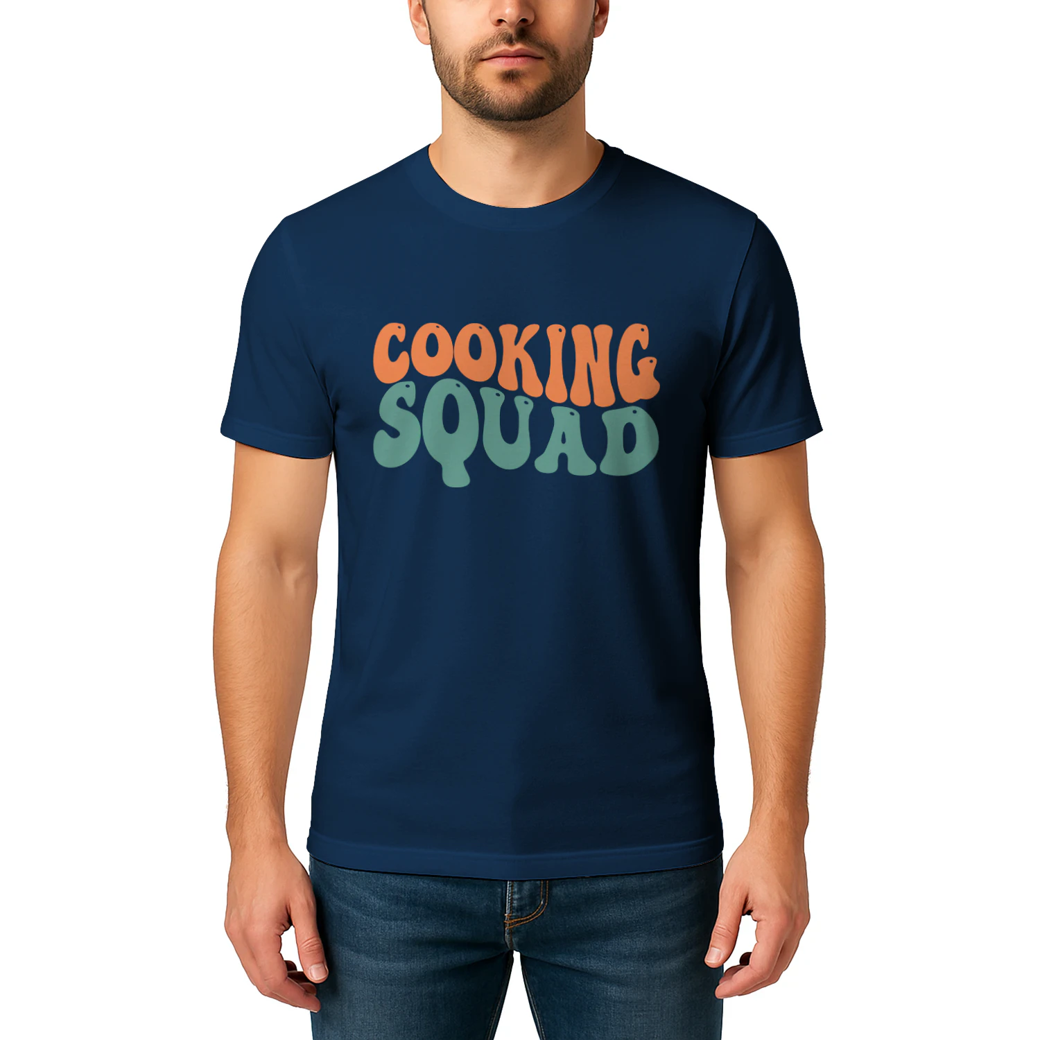 Cooking Squad Retro Groovy Typography - Fun Kitchen Crew Graphic
