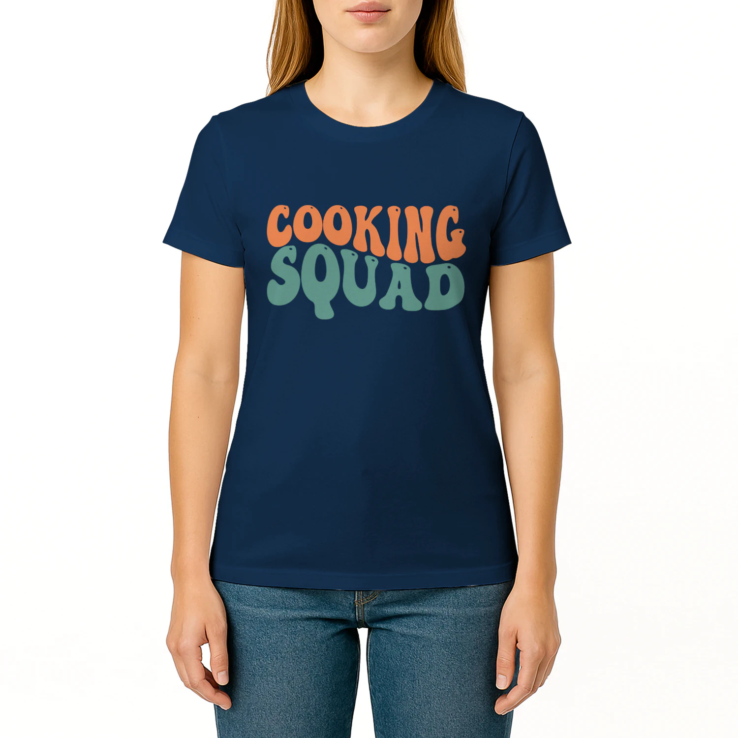 Cooking Squad Retro Groovy Typography - Fun Kitchen Crew Graphic
