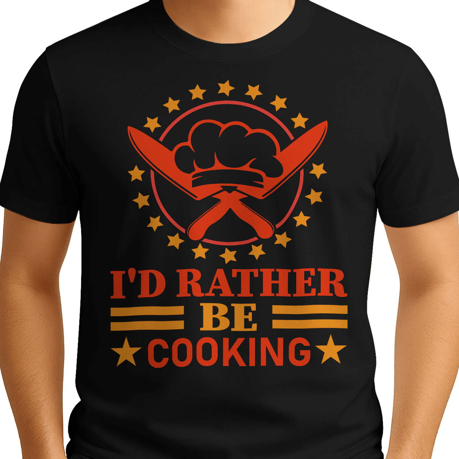 I'd Rather Be Cooking Chef Hat - Funny Culinary Quote Graphic