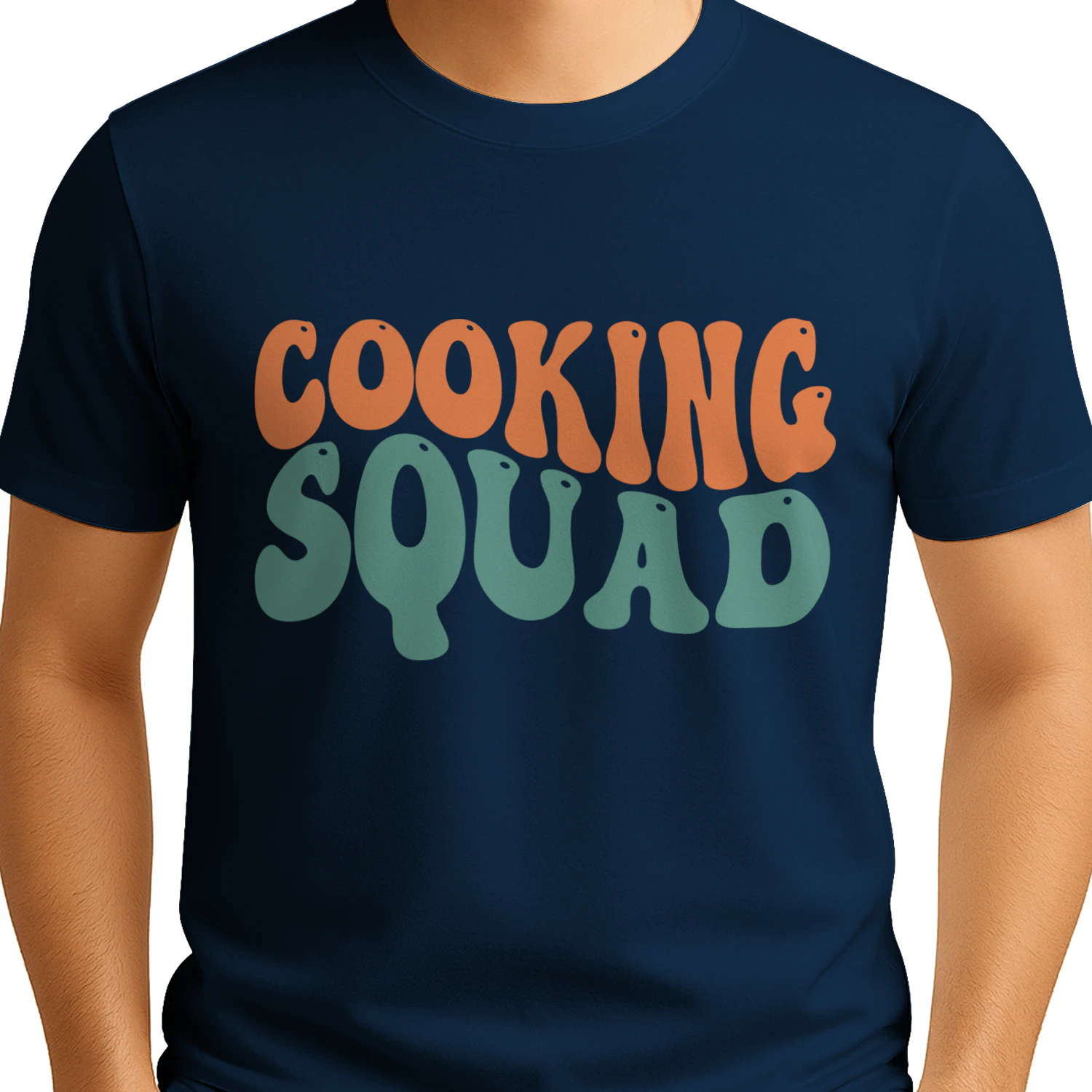 Cooking Squad Retro Groovy Typography - Fun Kitchen Crew Graphic