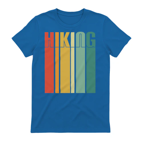 Hiking Retro Colorful Stripes - Vintage Outdoor Graphic