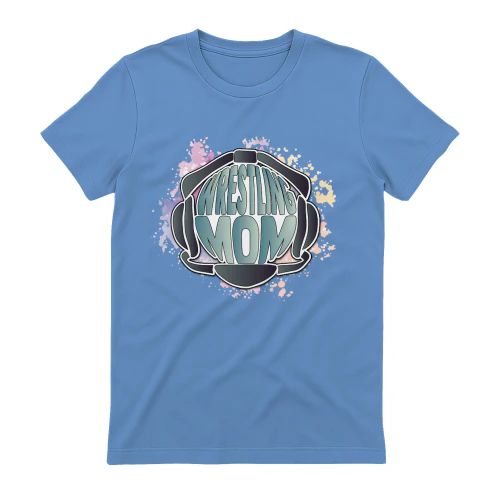Wrestling Mom Headgear Watercolor Splash - Sports Mom Graphic
