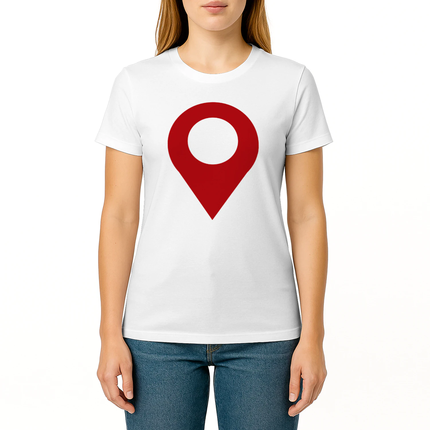 Classic Red Map Pin Icon - Minimalist Location Graphic