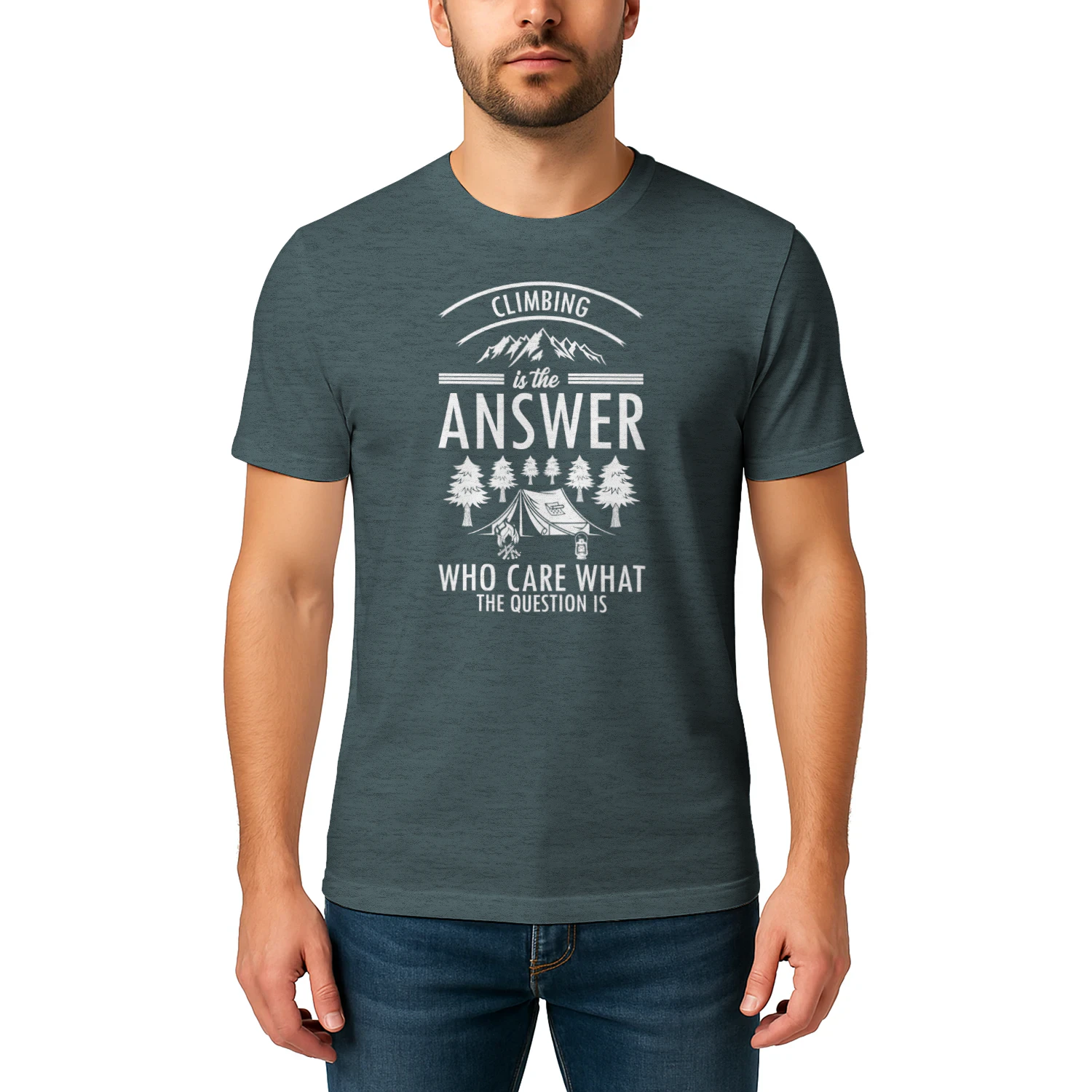 Climbing Is The Answer Outdoor Camping - Mountain Life Graphic