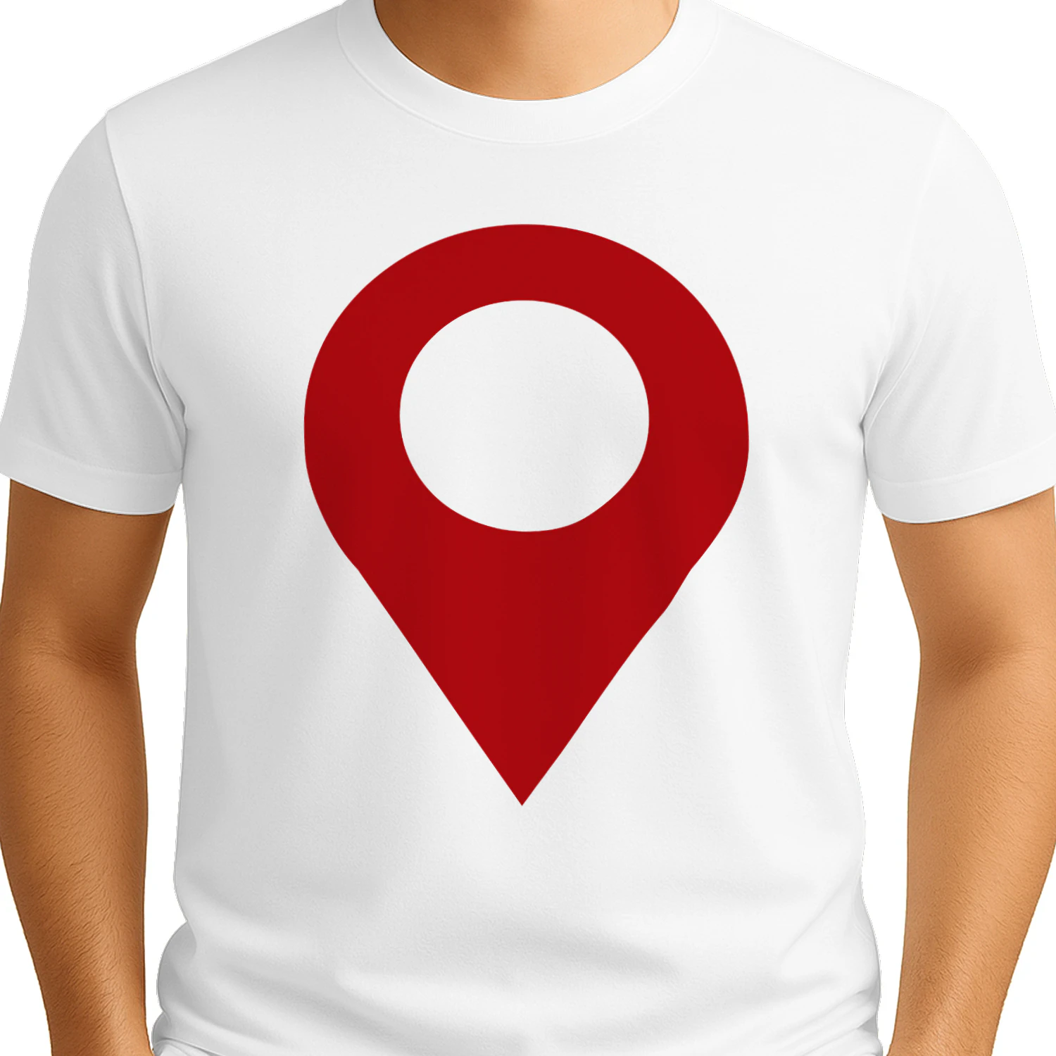 Classic Red Map Pin Icon - Minimalist Location Graphic