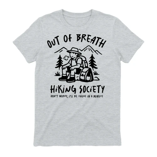 Out Of Breath Hiking Society - Funny Mountain Outdoor Graphic