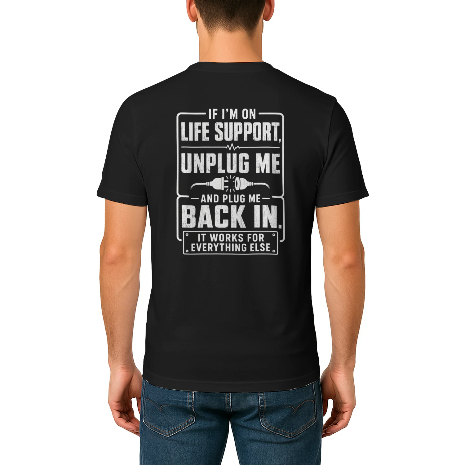 Unplug Me Funny Tech T-Shirt