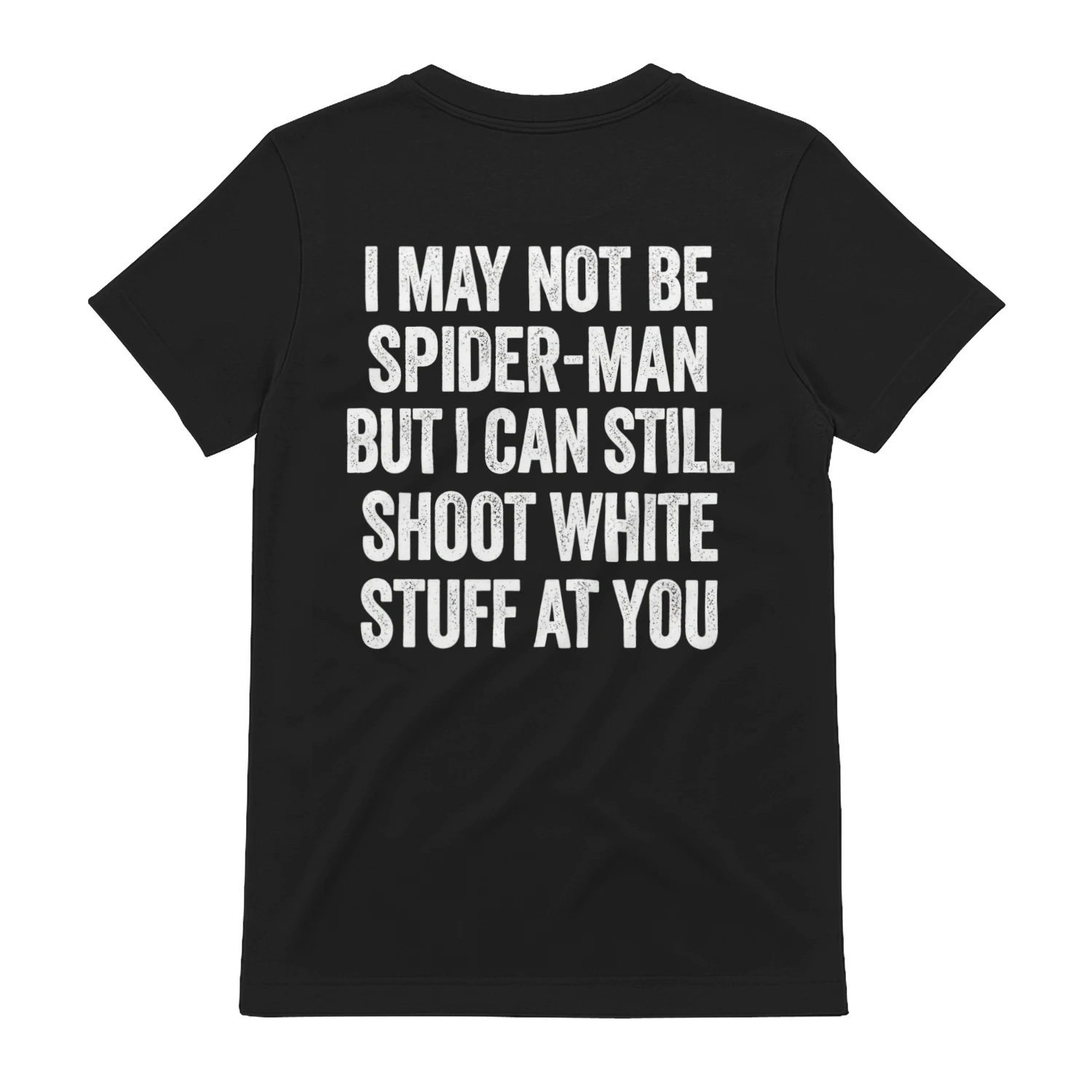 Spider-Man White Stuff Joke T-Shirt