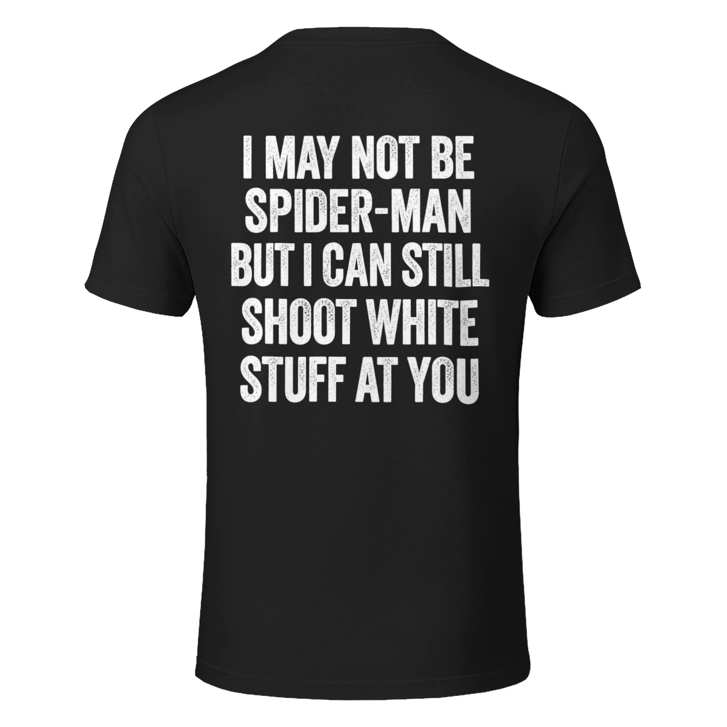 Spider-Man White Stuff Joke T-Shirt
