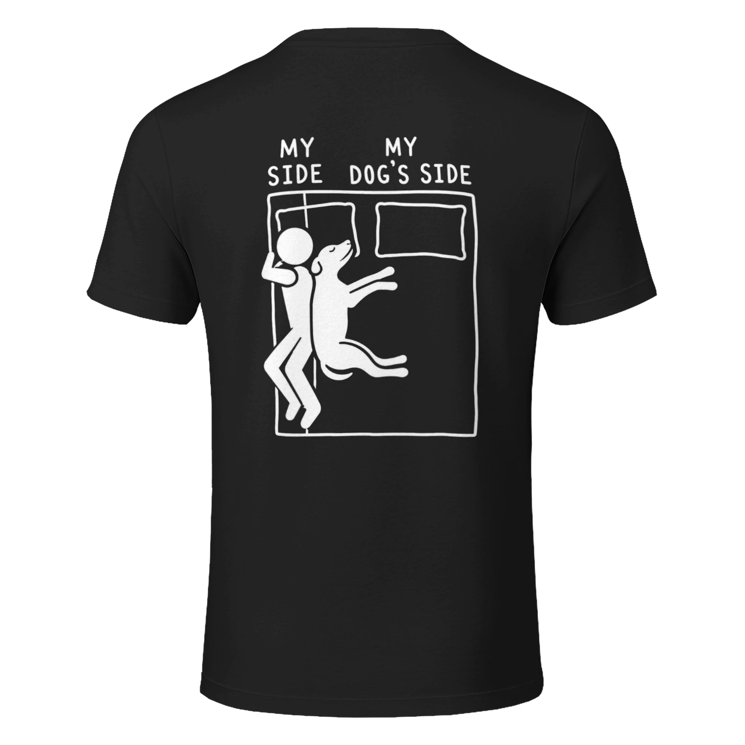 “My Side, My Dog’s Side” Funny Dog Lover Tee