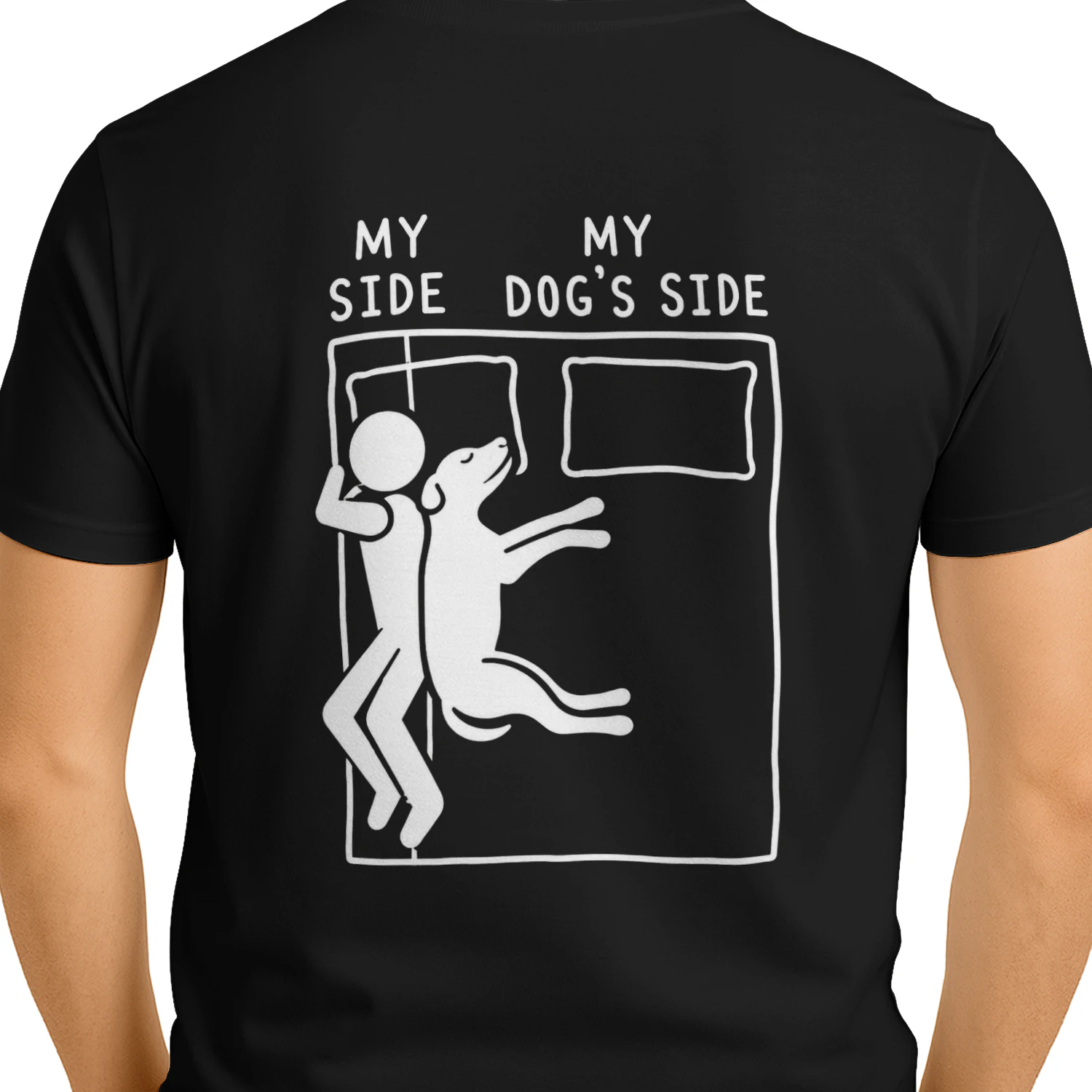 “My Side, My Dog’s Side” Funny Dog Lover Tee