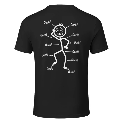 Ouch Ouch Ouch Funny Full Body Pain Humor Comedy Stickman