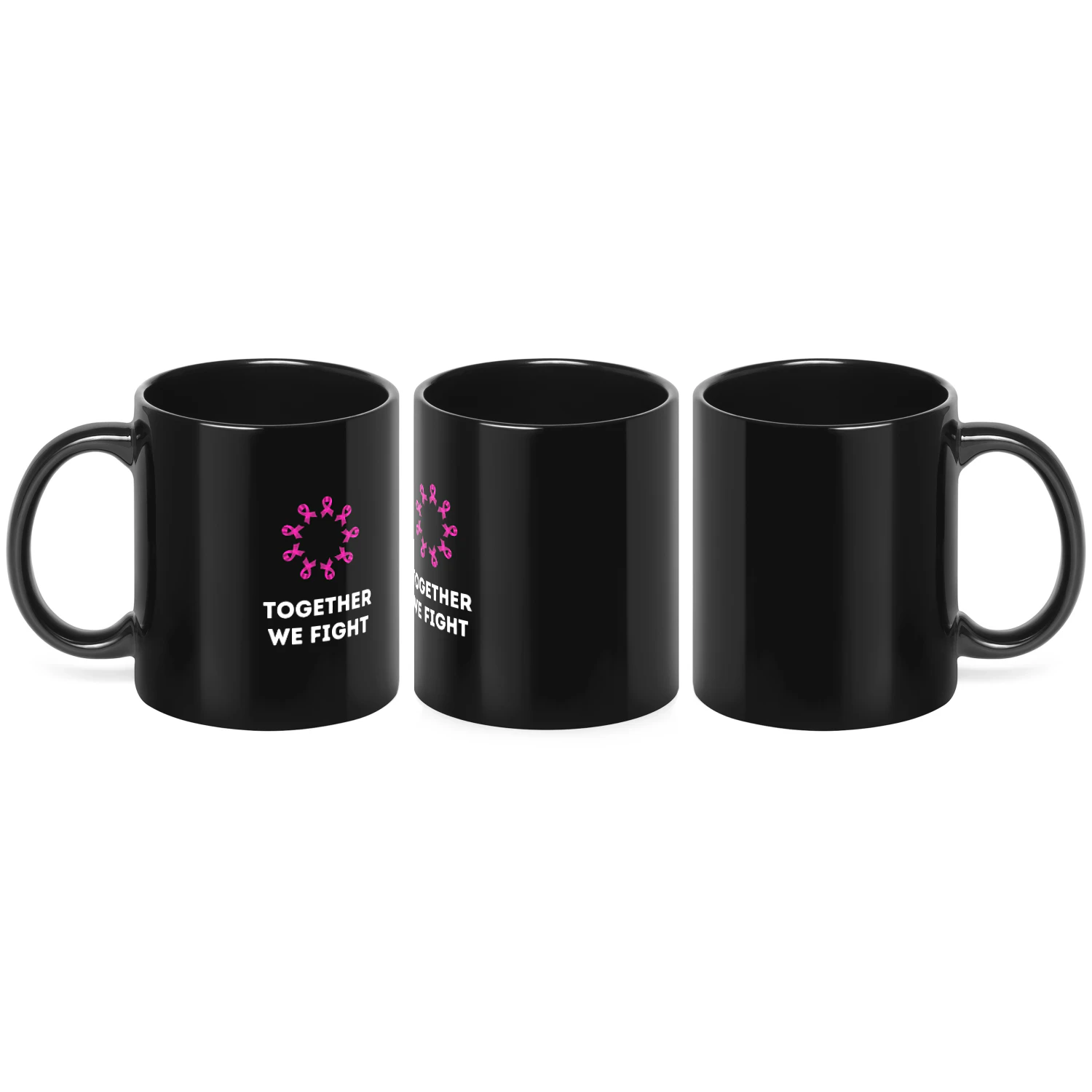 Together We Fight Breast Cancer Awareness mugs