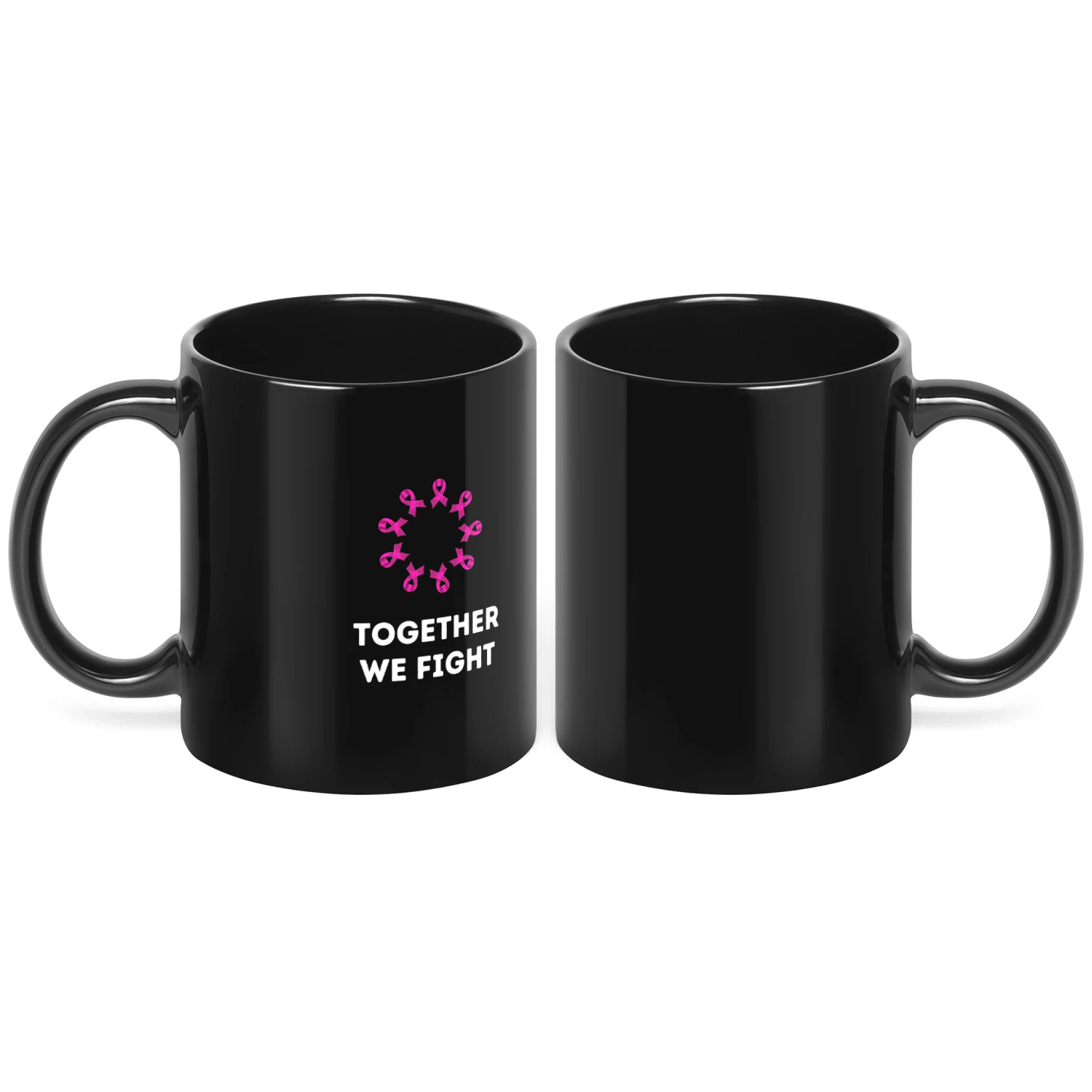 Together We Fight Breast Cancer Awareness mugs