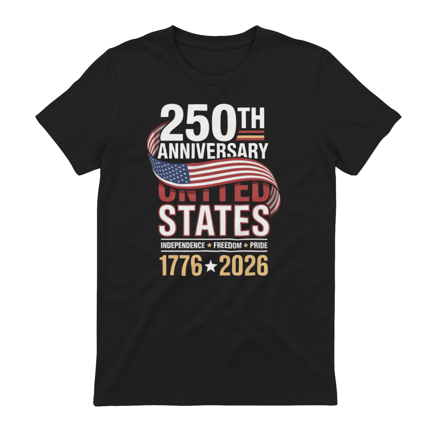 Men Women USA 250th Anniversary T-Shirt 1776-2026 American Flag Patriotic Tee Independence Day 2026 Gift Semiquincentennial United States Shirt