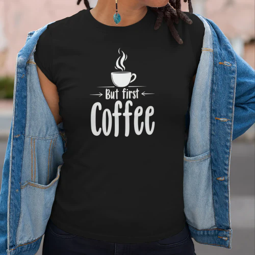 Life Happens Coffee Helps Funny Coffee Lover T-Shirt Cute Coffee Quote Tee