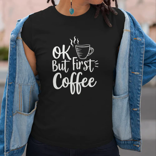 Life Happens Coffee Helps Funny Coffee Lover T-Shirt Cute Coffee Quote Tee