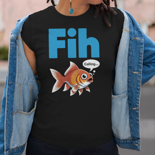 Fish Calling Funny Fish Lover Shirt Goldfish Meme Fishing T-Shirt