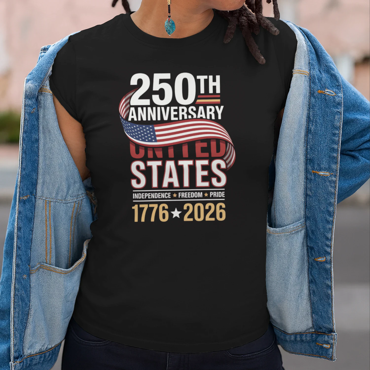 Men Women USA 250th Anniversary T-Shirt 1776-2026 American Flag Patriotic Tee Independence Day 2026 Gift Semiquincentennial United States Shirt