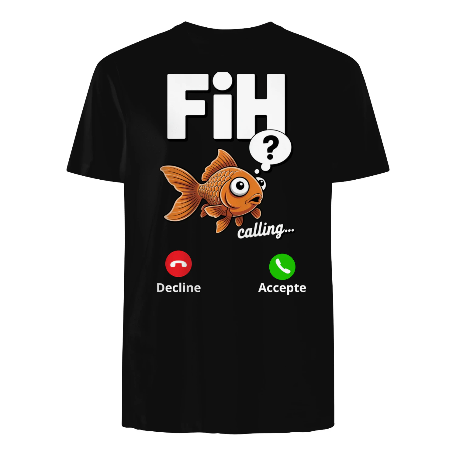Fish Calling Funny Fishing Shirt Goldfish Incoming Call Meme T-Shirt