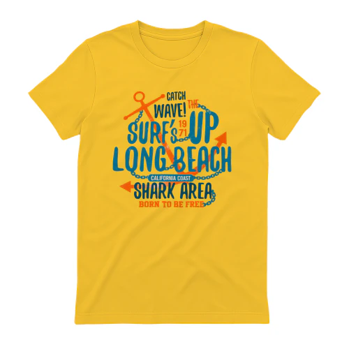 Catch the Wave Surf Up Long Beach Vintage T-Shirt