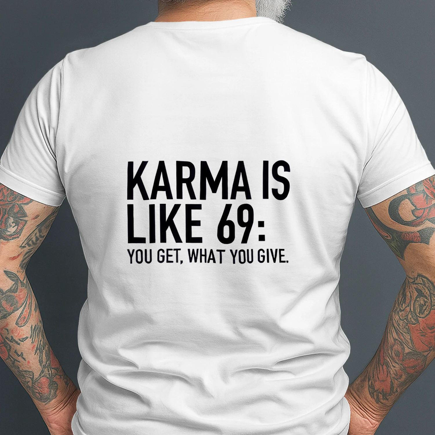 Karma really said: return the same energy KARMA IS LIKE 69: YOU GET, WHAT YOU GIVE. EM FROM Av.. and what To fellt