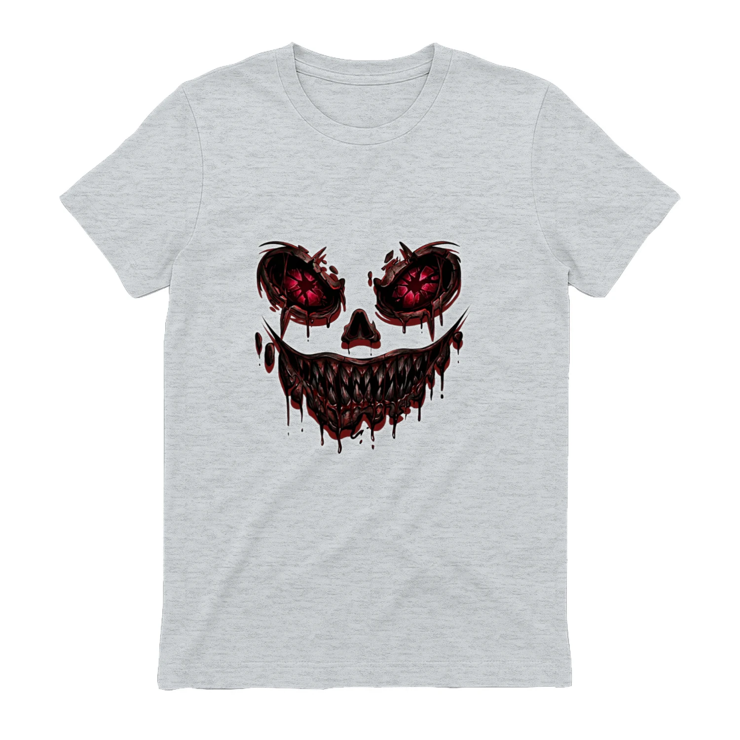 Evil Creepy Smile Monster Face Scary Halloween Teeth T-Shirt & Mask Design