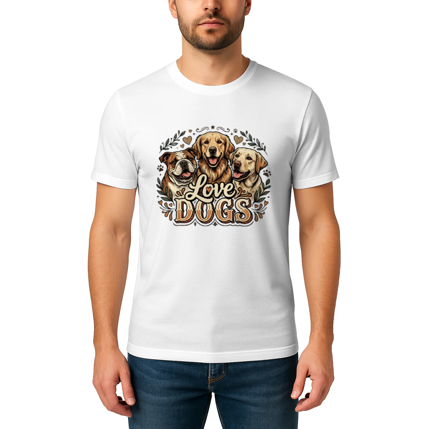 Paws of Love™ — Heritage T-Shirt für Hundeliebhaber