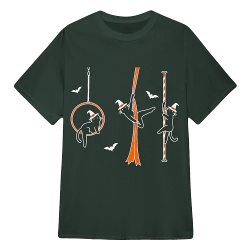 Witchy Aerial Cats Black